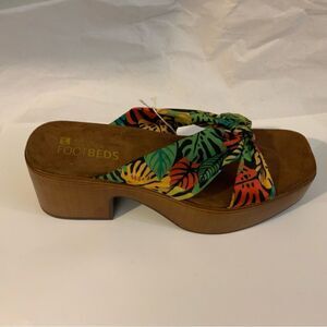 White Mountain Shoes Glamming Women's Platform SandalS multicolor 9.5 M